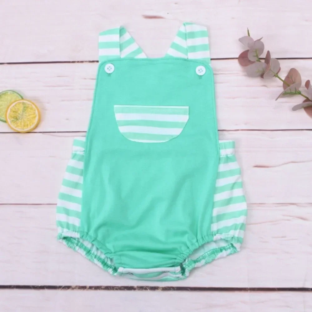 Boutique Turquoise Baby Boys Bodysuit Romper Jumpsuit